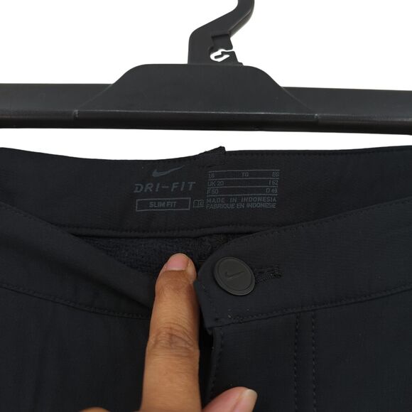 Nike Women 16 Dri Fit Pants Black Slim Fit Golf Stretch Sporty DA3154-010 NEW - Picture 4 of 9